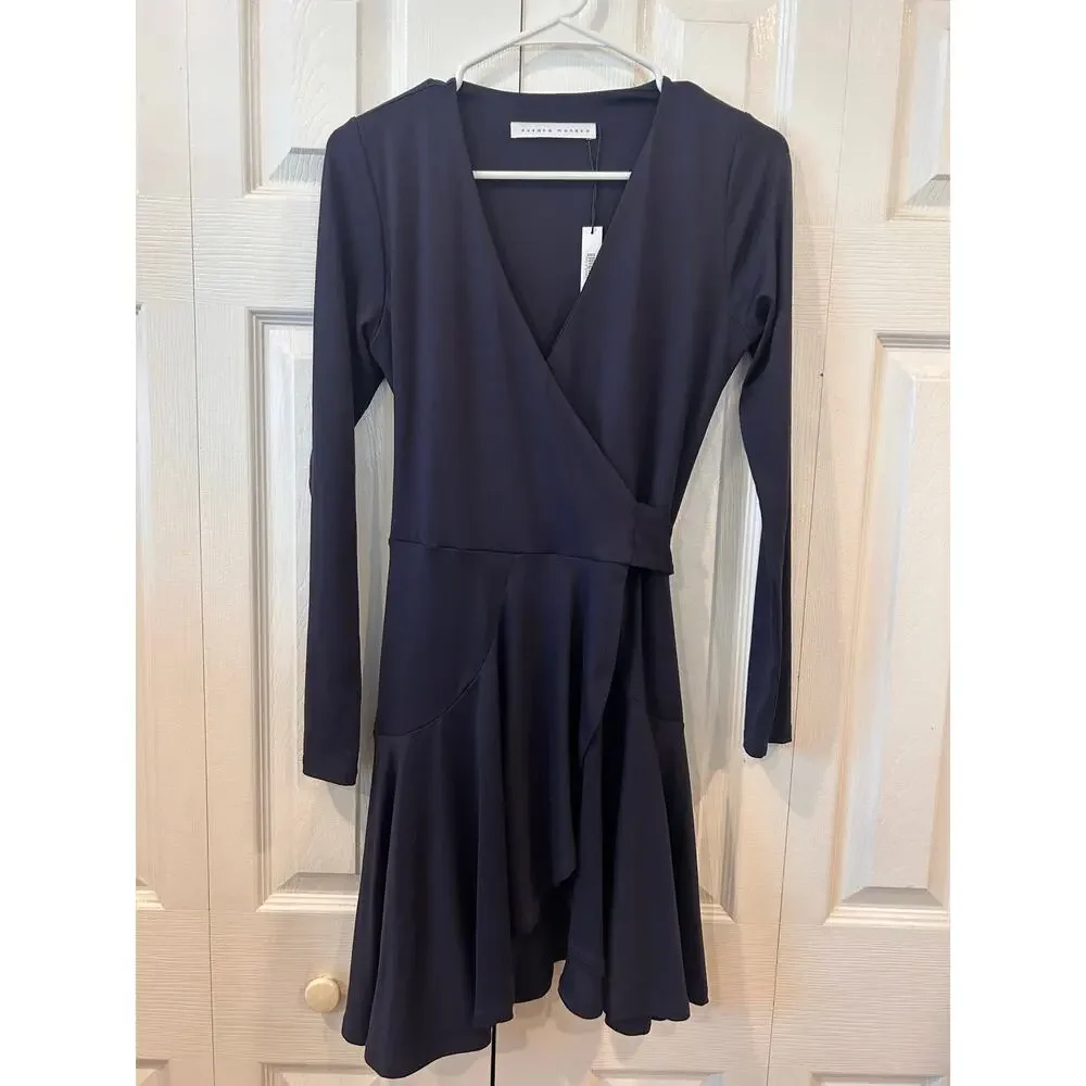 Susana Monaco Long Sleeve Warp Dress Size Medium NEW - Picture 2 of 8